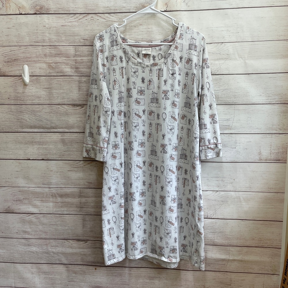 SOMA SOFT‎ COTTON NIGHTGOWN IN GIFT PRINT